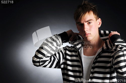 Image of Guy in striped clothes