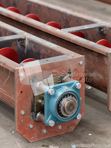 Image of Ball bearing on screw conveyor at a workshop