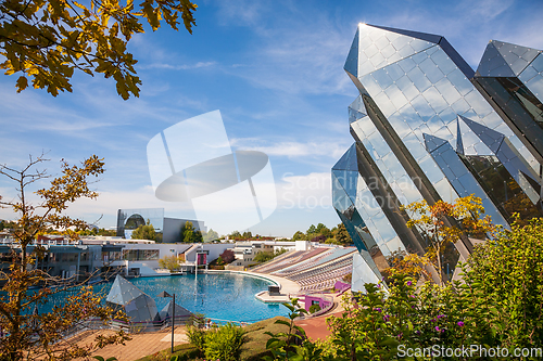 Image of The Quartz building in Futuroscope theme park in Poitiers, Franc