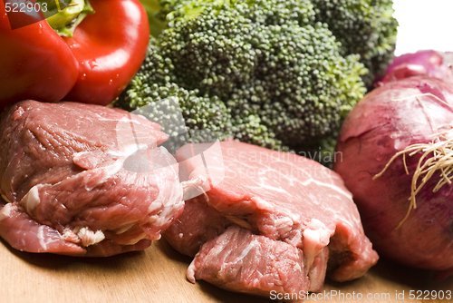 Image of filet mignon steaks with vegetables