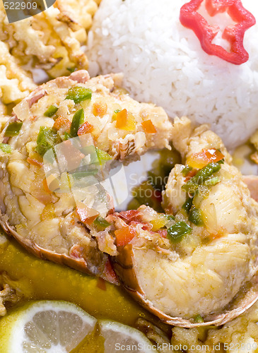 Image of caribbean lobster tail dinner