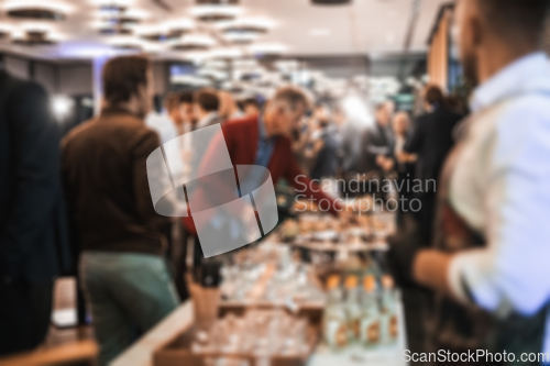 Image of Blurred image of businesspeople at banquet business meeting event. Business and entrepreneurship events concept