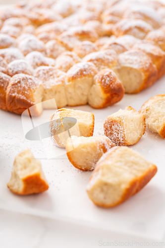 Image of Sweet rolls, Buchteln (buchty),  Buchteln  - typical Czech and Austrian sweet buns made of yeast dough