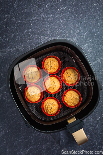 Image of Cooking and baking in airfryer - homemade apple muffins