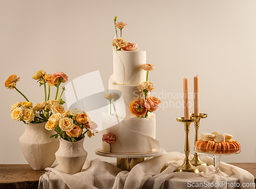 Image of Big stylish wedding cake