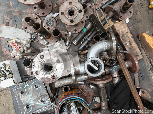 Image of Steel junk at factory floor