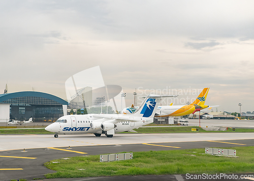 Image of Skyjet BAE-146 at NAIA, Manila, Philippines