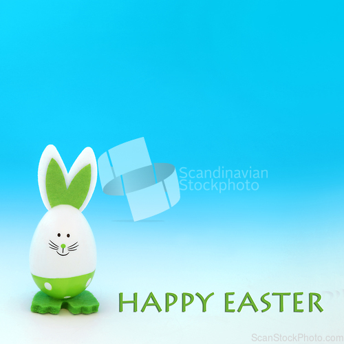 Image of Happy Easter Fun Green Bunny Egg  