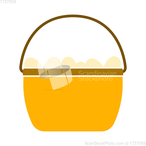 Image of Easter Basket With Eggs Icon