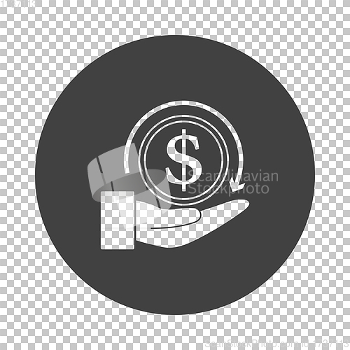 Image of Cash Back Coin To Hand Icon