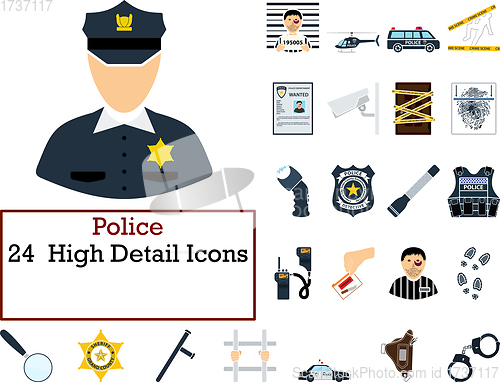 Image of Police Icon Set