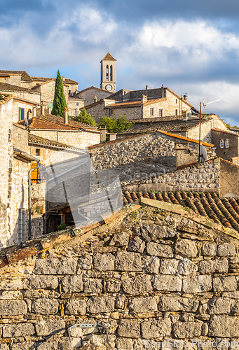 Image of Balazuc village from the roofs, one of the most beautiful villag