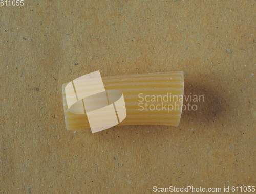 Image of Manicotti Italian pasta over brown paper