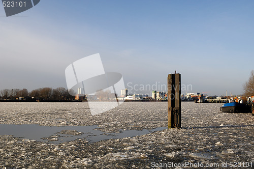 Image of Ice on River Elbe, Eisgang auf der Elbe