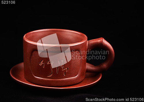 Image of Brown cup and saucer