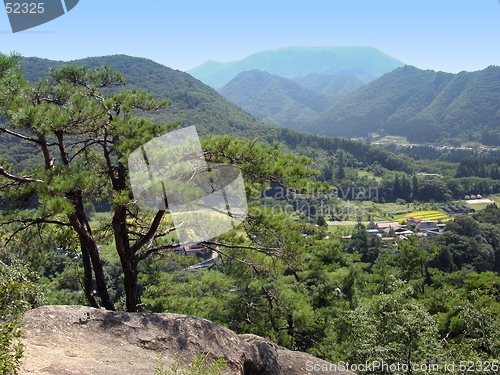 Image of Japanese valley landscape