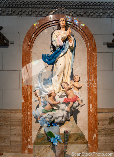 Image of Virgin Mary sculpture at the Manila Cathedral, Manila, Philippin