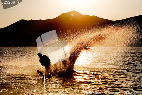 Image of Water Ski Silhouette