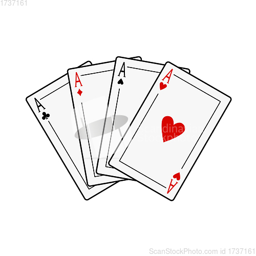 Image of Set Of Four Card Icons