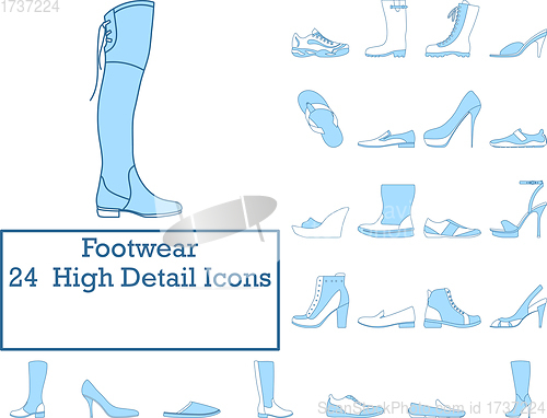 Image of Footwear Icon Set