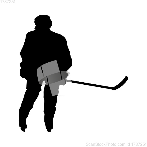 Image of Hockey Player Silhouette