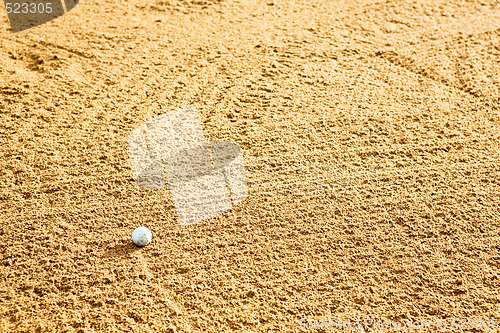 Image of Golf Ball in Bunker