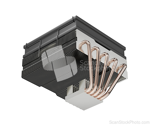 Image of Below view of a low-profile cpu cooler