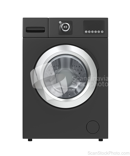 Image of Black washing machine