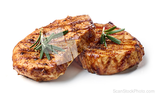 Image of freshly grilled steaks