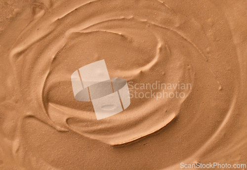 Image of homemade chocolate ice cream texture