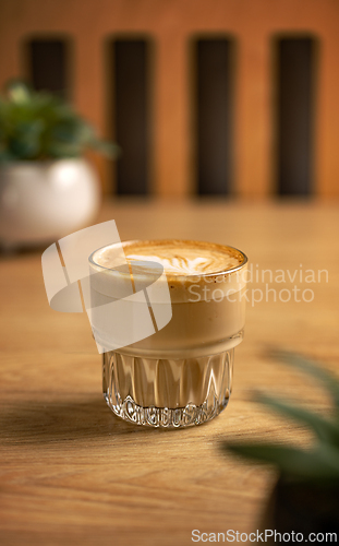Image of Hot latte coffee with latte art