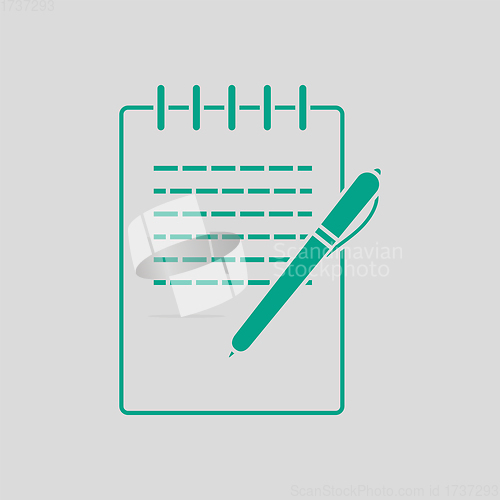 Image of Notebook With Pen Icon