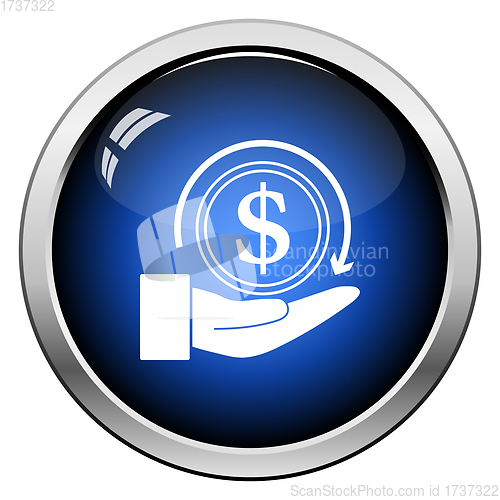Image of Cash Back Coin To Hand Icon