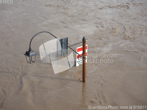 Image of River Po flood in Turin