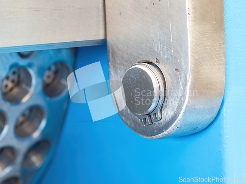 Image of Stamped external retaining ring on a stud bolt