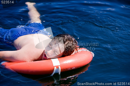 Image of Exhausted Swimmer