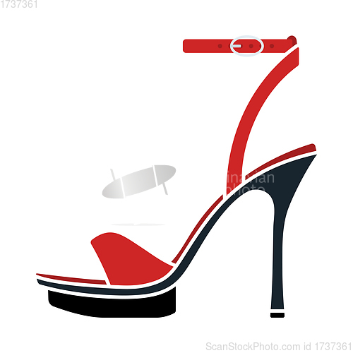 Image of Woman High Heel Sandal Icon