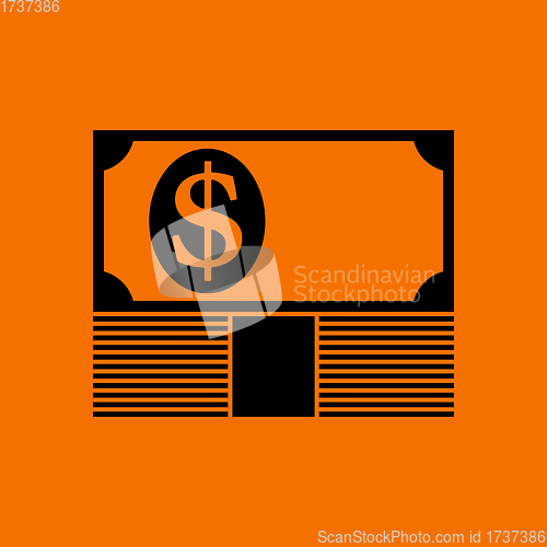 Image of Banknote On Top Of Money Stack Icon