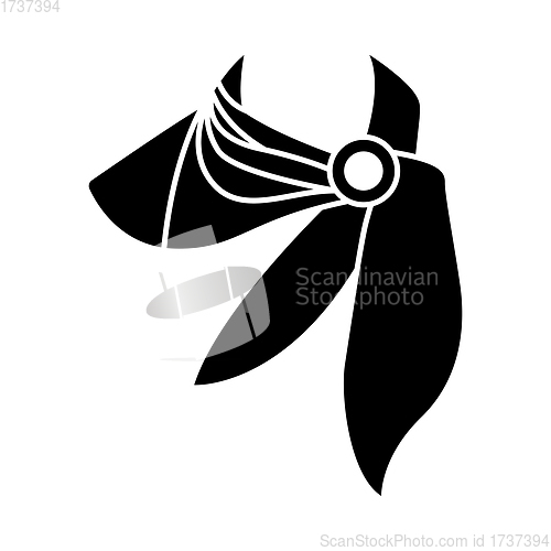 Image of Business Woman Neck Scarf Icon