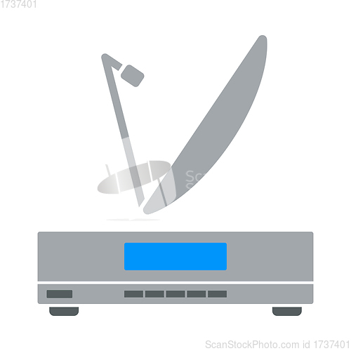 Image of Satellite Receiver With Antenna Icon