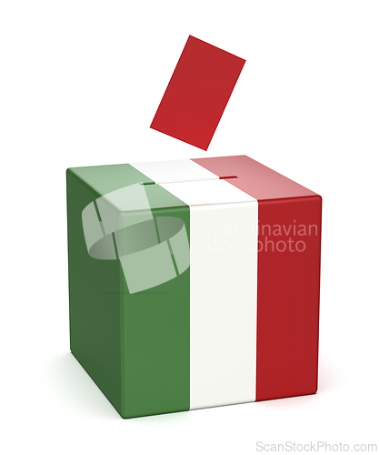 Image of Ballot box with the flag of Italy
