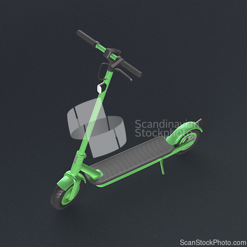 Image of Green modern electric scooter