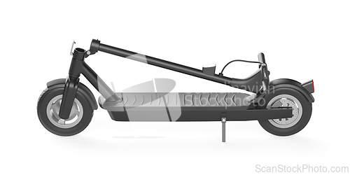 Image of Folded electric scooter
