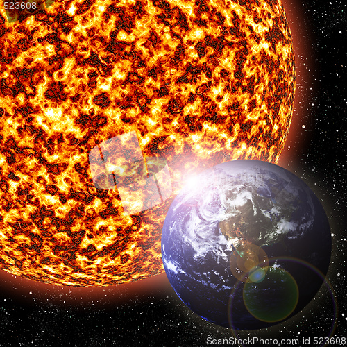 Image of Earth and Sun