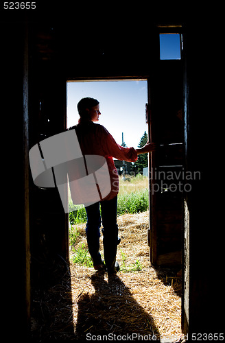 Image of Farm Girl Silhouette