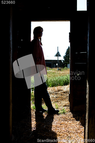 Image of Farm Girl Silhouette