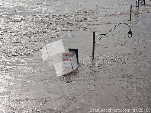 Image of River Po flood in Turin