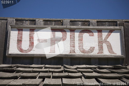Image of U Pick Sign