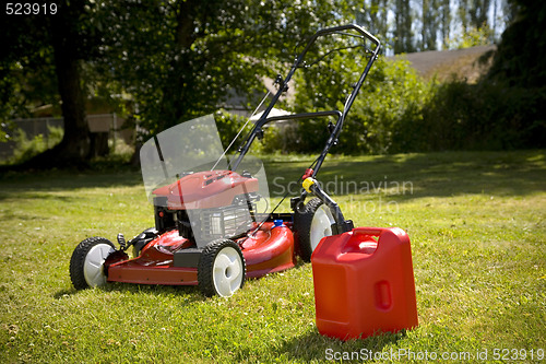 Image of Red Lawn Mower