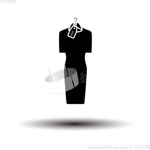 Image of Dress On Hanger With Sale Tag Icon